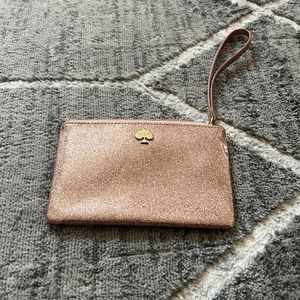 Kate Spade wristlet light pink and sparkly